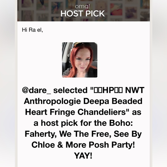 🌺🎉HP🎉🌺 NWT Anthropologie Deepa Beaded Heart Fringe Chandeliers - Picture 16 of 16